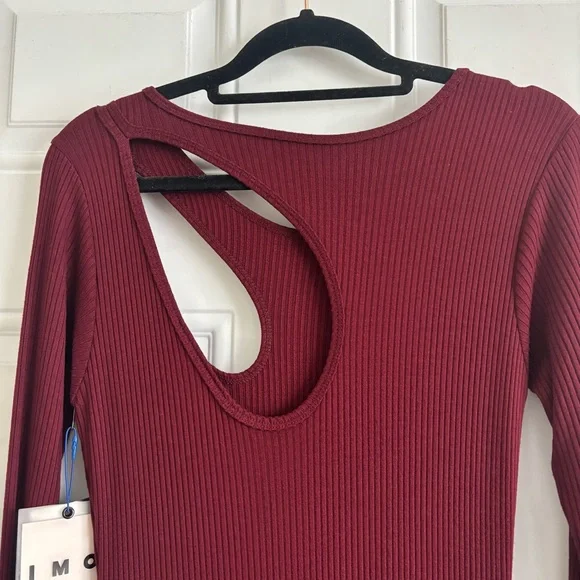 NWT Simon Miller Burnt Burgundy Space Midi Dress, Size Large - Picture 8 of 12